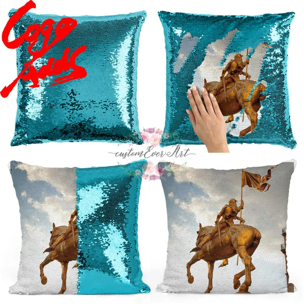 

Joan Of Arc sequin pillow | sequin Pillowcase | Two color pillow | gift for her | gift for him | pillow | magic pillow