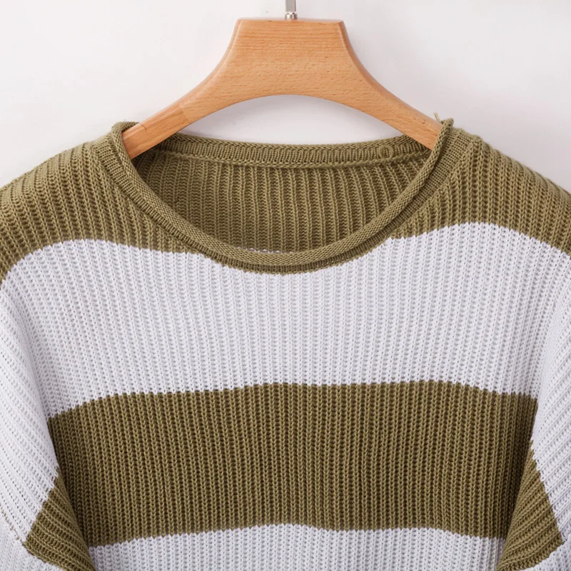 Fitshinling повседневные женские свитера в полоску с длинными рукавами и пуловеры 2019