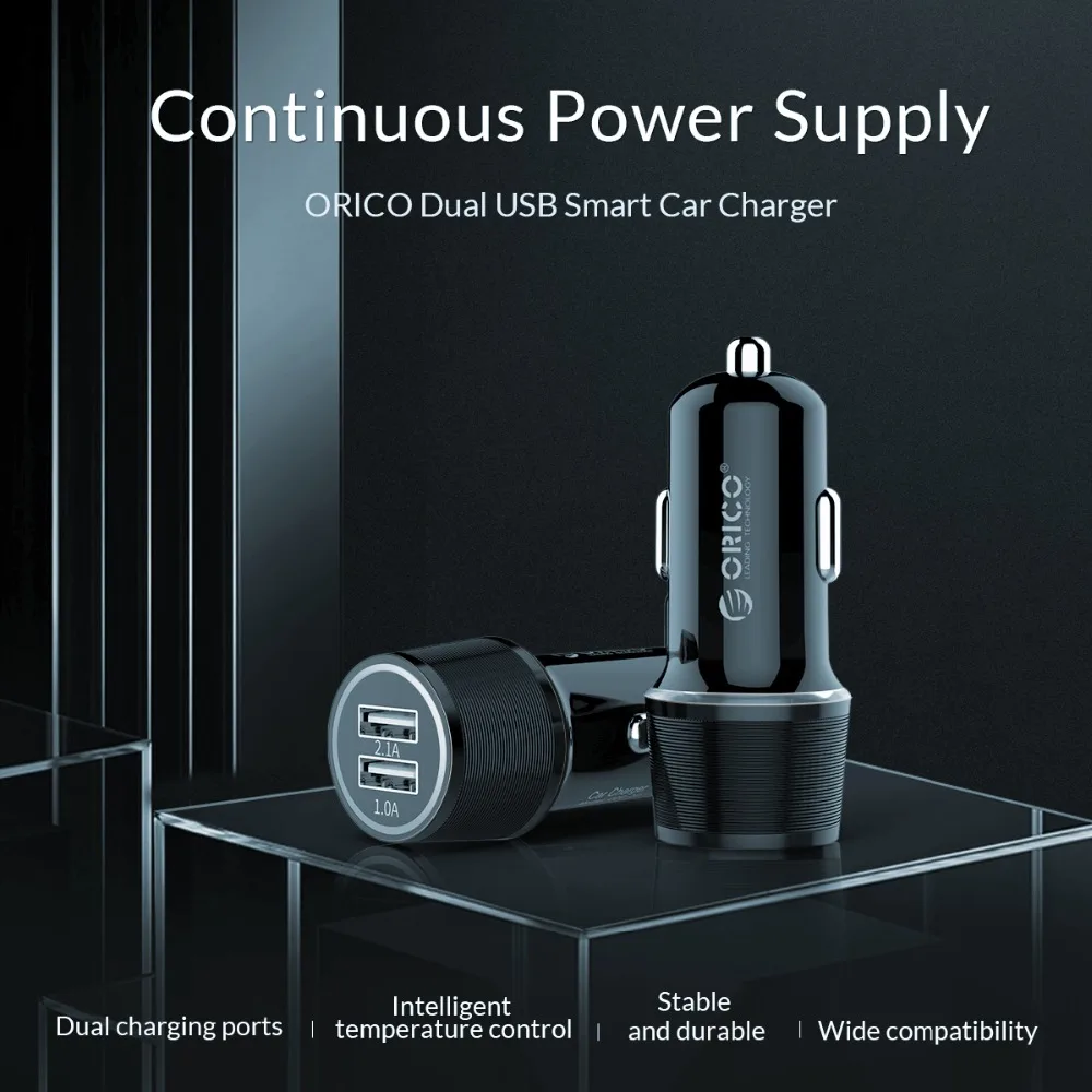 Автомобильное зарядное устройство ORICO 15 5 Вт 2 USB-порта | Мобильные телефоны и