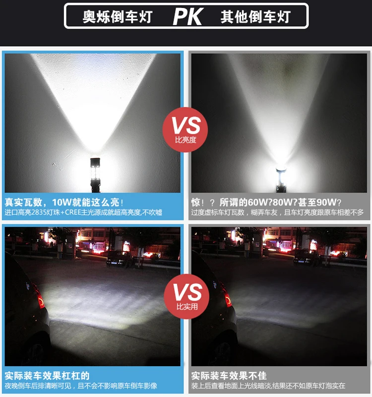 

backup light for Toyota RAV4 Reversing Light LED Retirement Auxiliary Light RAV4 Car Light Refit LED 2pcs