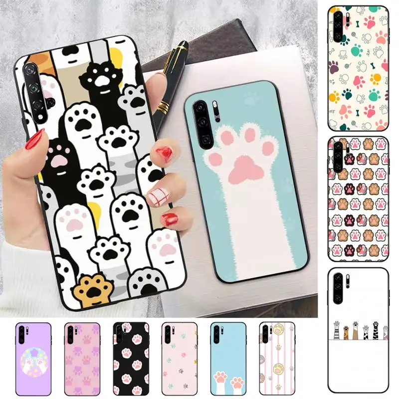 

Cat Dog Paw Print Phone Case for Huawei Honor 10 i 8X C 5A 20 9 10 30 lite pro Voew 10 20 V30