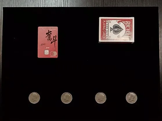 Секретный коврик для фокусов появляющийся Магия закрыть покера палубная карта