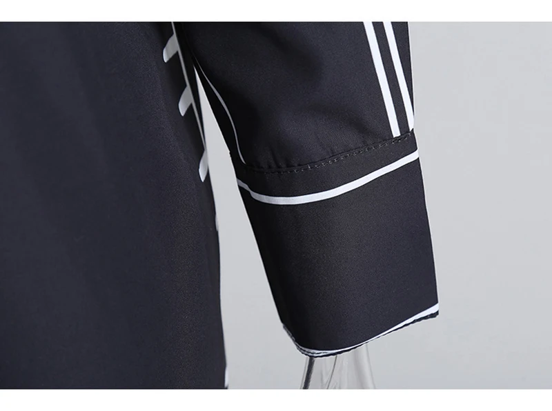 

Women Black White Printed Big Size Dress New Laepl Long Sleeve Loose Fit Fashion Tide Spring Autumn 2021 1dd1657