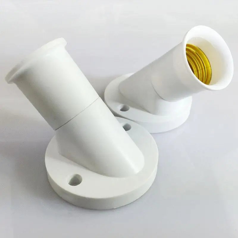 

HiMISS E27 45 Degree Angle Oblique Screw Socket Light Bulb Base Wall Lamp Holders Adapter Converter