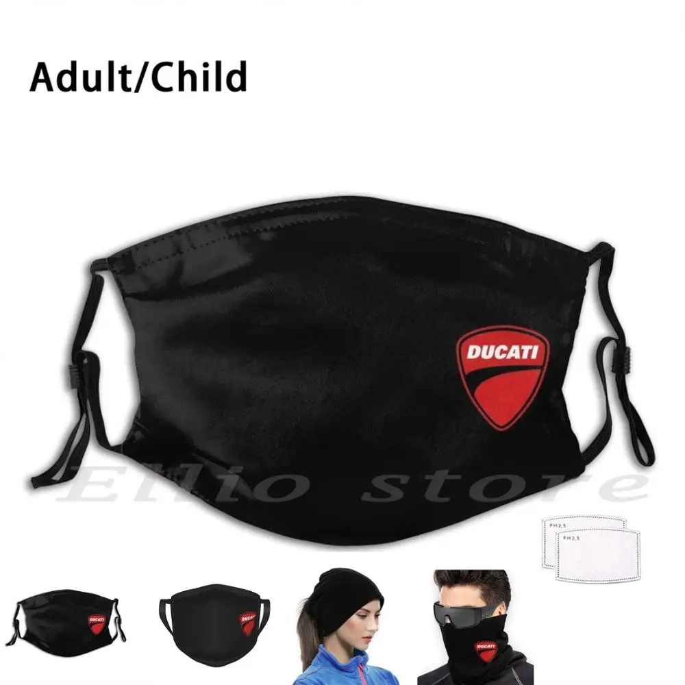 Маска с логотипом моющийся фильтр Забавный рот мотоцикл гоночный скремблер 999 998