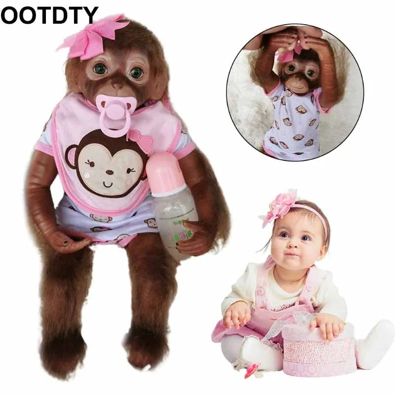

Реалистичная кукла-обезьяна, очень мягкая кукла на все тело для девочек, подарок-сюрприз для девочек