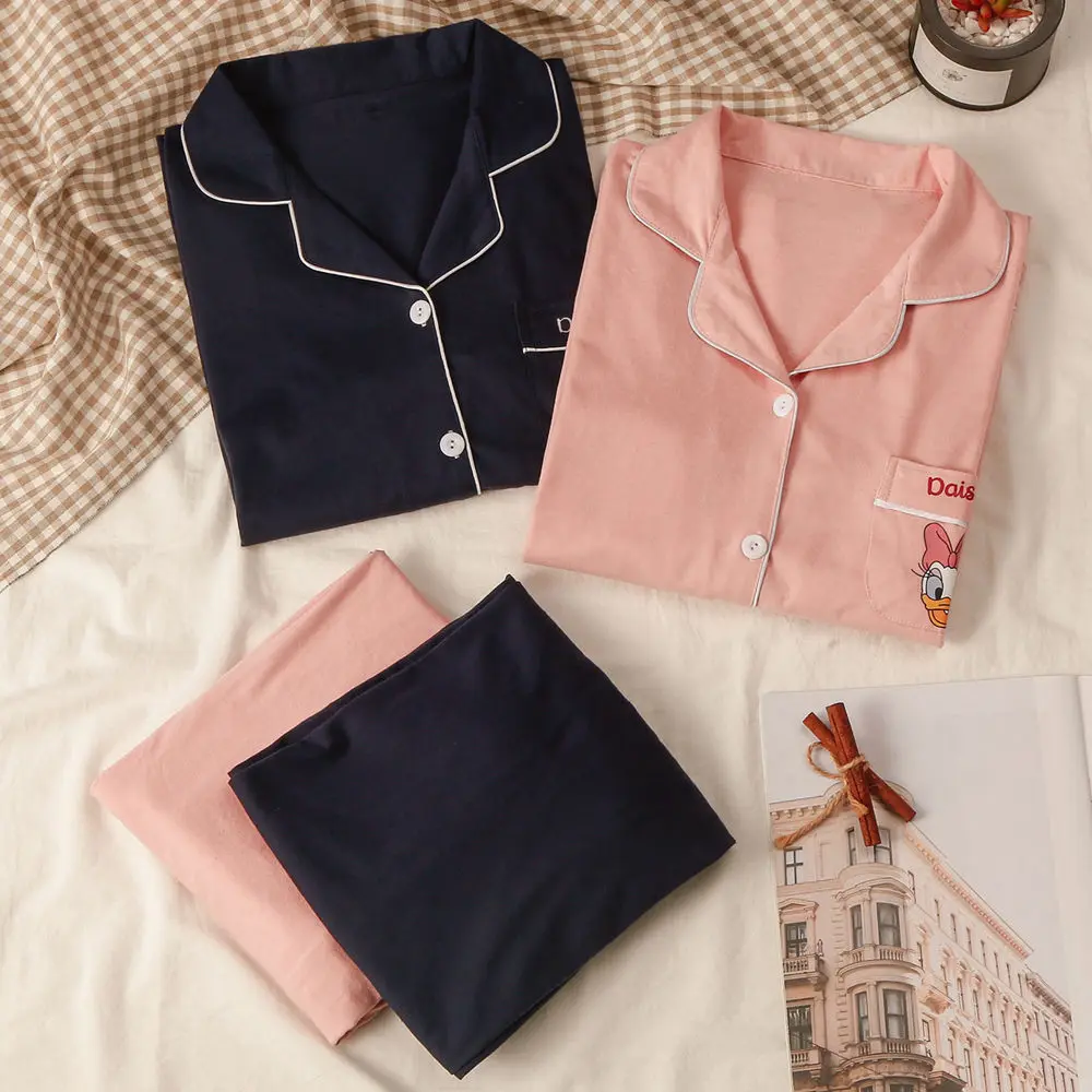 

Cotton women's pajamas cardigan long sleeve large size loose spring autumn women's Hanfeng home clothes can be worn out