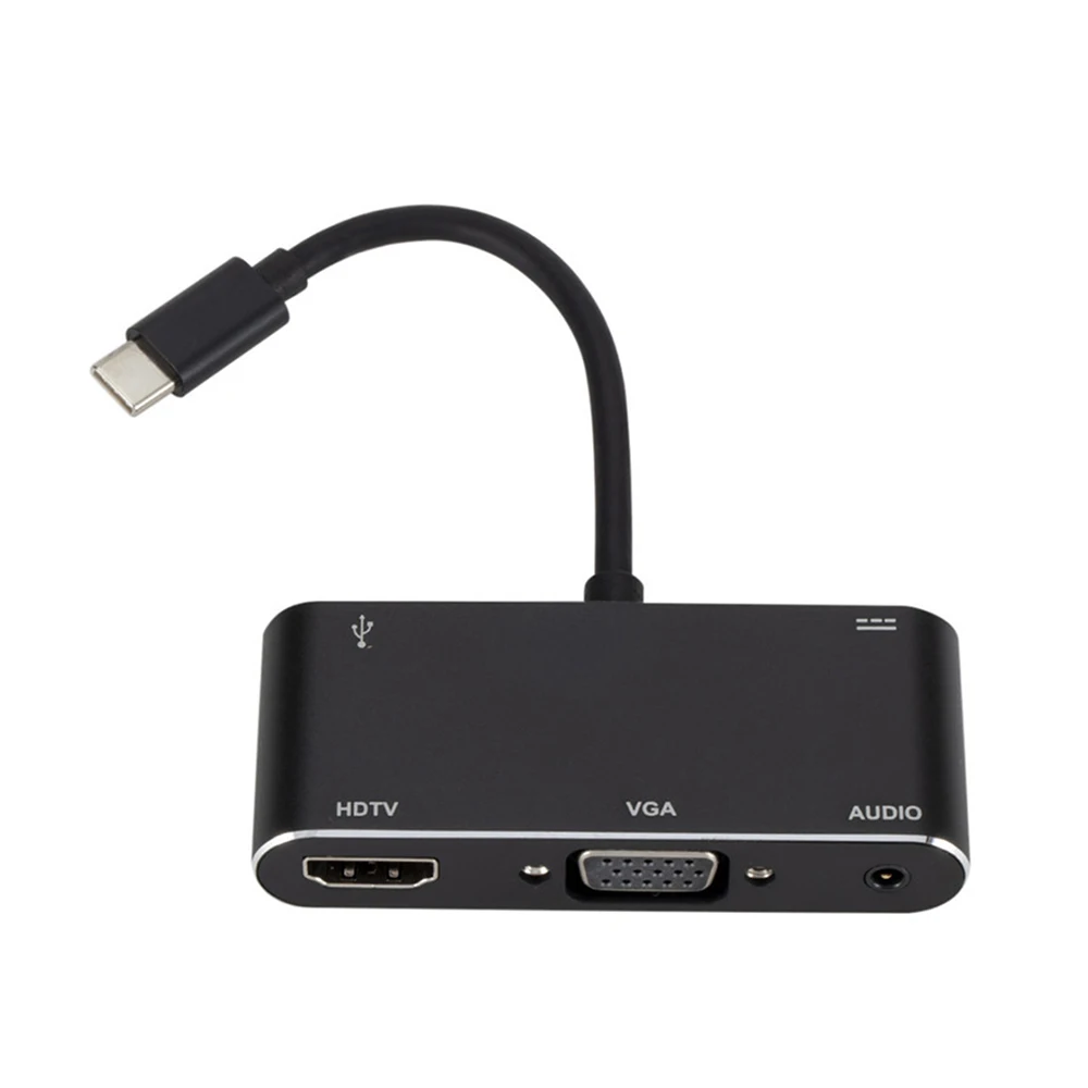 5 в 1 USB-C type-C к HDMI/VGA/USB/PD концентратор адаптер VGA кабель аудио USB 3,0 PD конвертер лот для ноутбука