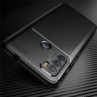 For Motorola Moto G60 Case Bumper Silicone Slim Carbon Fiber Anti-knock Back Case For Motorola Moto G60 Cover For Moto G60