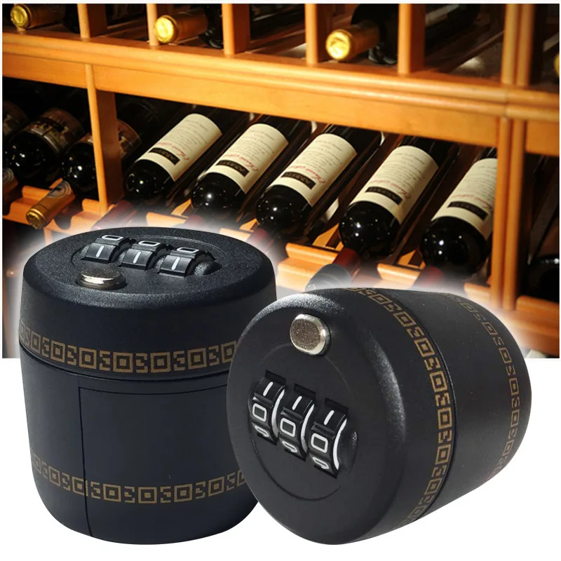 

Plastic Bottle Password Lock Combination Wine Bottle Lock Wine Stopper Vacuum Plug Device Preservation For Furniture Hardware
