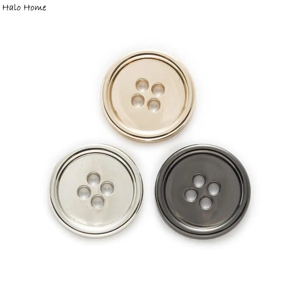 

5pcs 4 Hole smooth Round Metal Buttons Sewing Scrapbooking Home Clothing Replace Handwork Crafts Accessories Decor 10-25mm