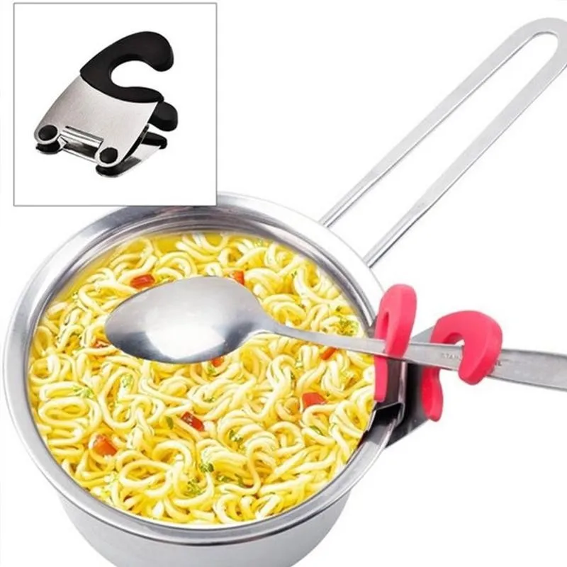 Стальной боковой зажим для кастрюль антиожоговая кухонная утварь опорная рама