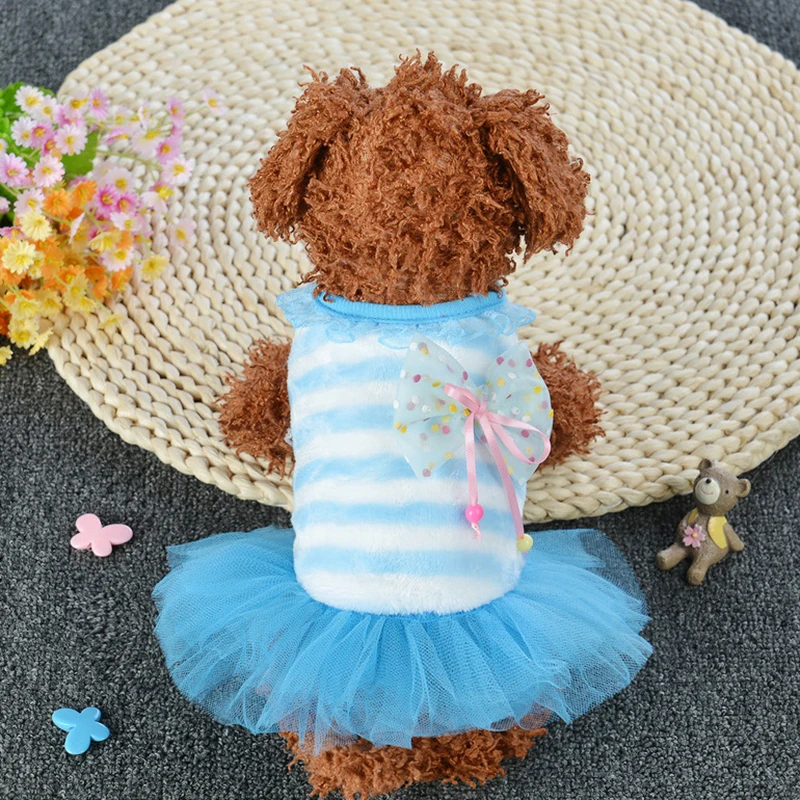 Забавная собака кружева свадебное платье принцессы для маленьких собак зимняя