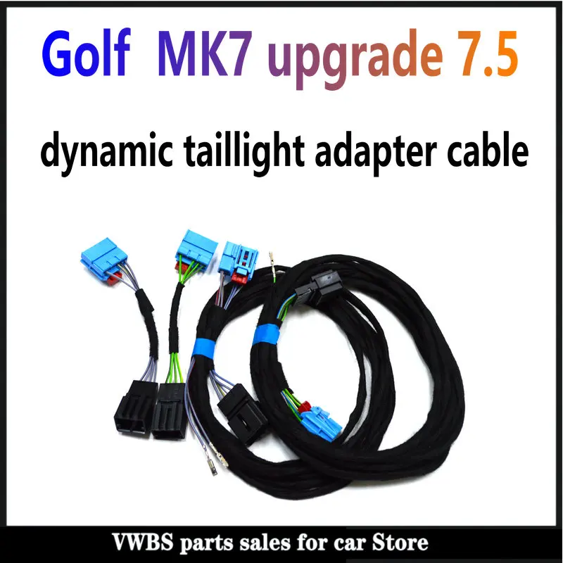 Adaptador de corriente dinámica secuencial Para coche, adaptador de cable de luz trasera Para V W, Golf 7 R, 7,5, 2017