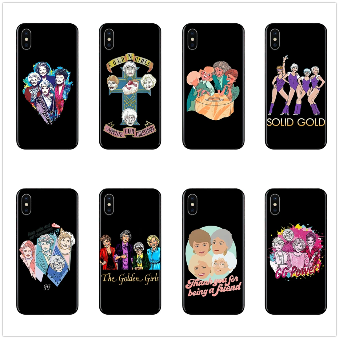 Золотой чехол для телефона с рисунком девочек черный мягкий Samsung s8 s9 s10 plus S6 S7 Edge S5