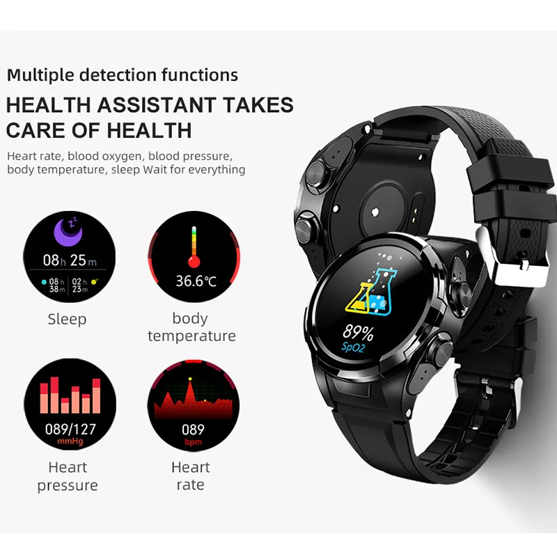 T VICTER 320 мАч Смарт часы с TWS Bluetooth наушники водонепроницаемые спортивные