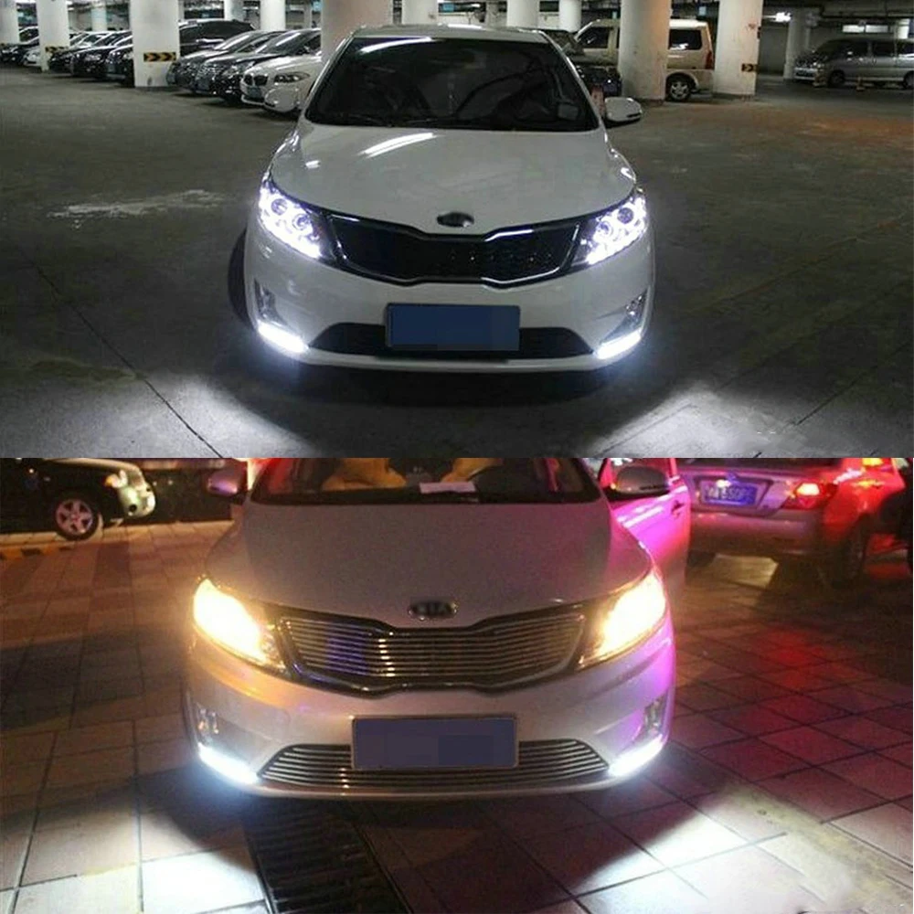 Светодиодные дневные ходовые огни 12 В для Kia K2 New Rio Drl 2011-2014 | Автомобили и