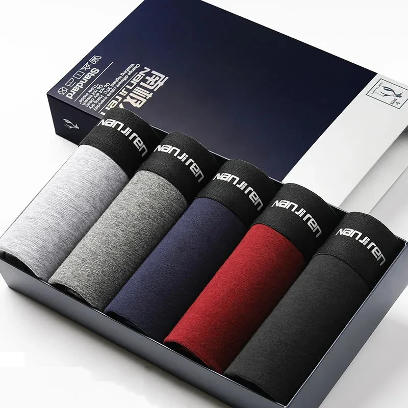 Men's Underwear Men's Pure Cotton Summer Boxer Pants Antibacterial Breathable Trend Four Corner Shorts Head Large Shorts