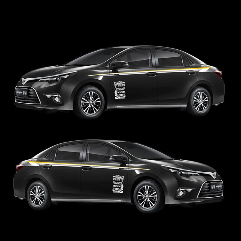 

sport car sticker For Toyota Corolla Levin car Both side body sport auto stickers