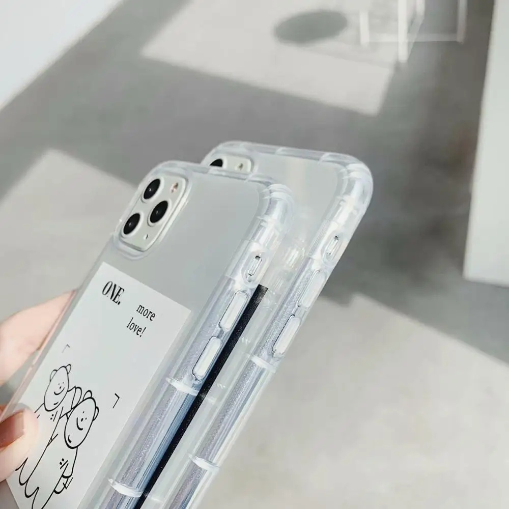 ORYKSZ Прозрачный чехол для телефона с изображением медведя из мультфильма iPhone 11 Pro