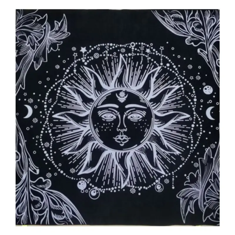 

Flannel Tablecloth Fate Guidance Board Game Rug Divination Cloth W0YB