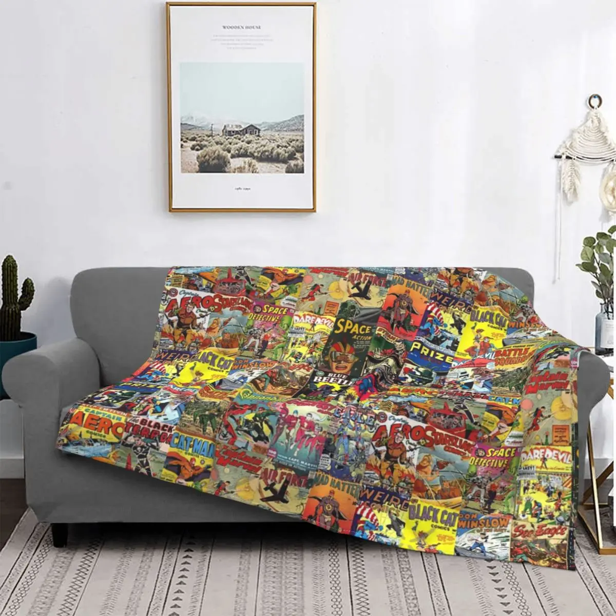 

Comic Book Collage Ii Blanket Bedspread Bed Plaid Bed Plaid Fluffy Plaid Summer Blanket Blankets For Beds