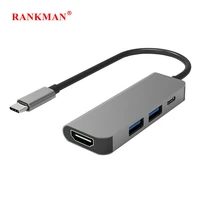 Rankman Type Thunderbolt USB 3 0 2 0 HDMI-compatible Hub for MacBook Samsung S21 Dex Huawei P30 Xiaomi PS5 HDTV
