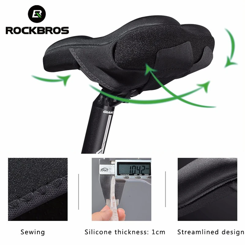 ROCKBROS MTB лайкра губка велосипедное седло дышащее противоскользящее мягкое сиденье на подушке для велосипедного сиденья