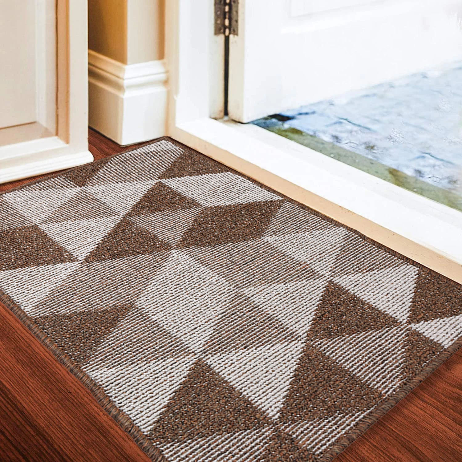 

Front Door Mat Indoor Doormat Outdoor Indoor Mat Waterproof Non Slip Washable Quickly Absorb Moisture and Resist Dirt Rugs