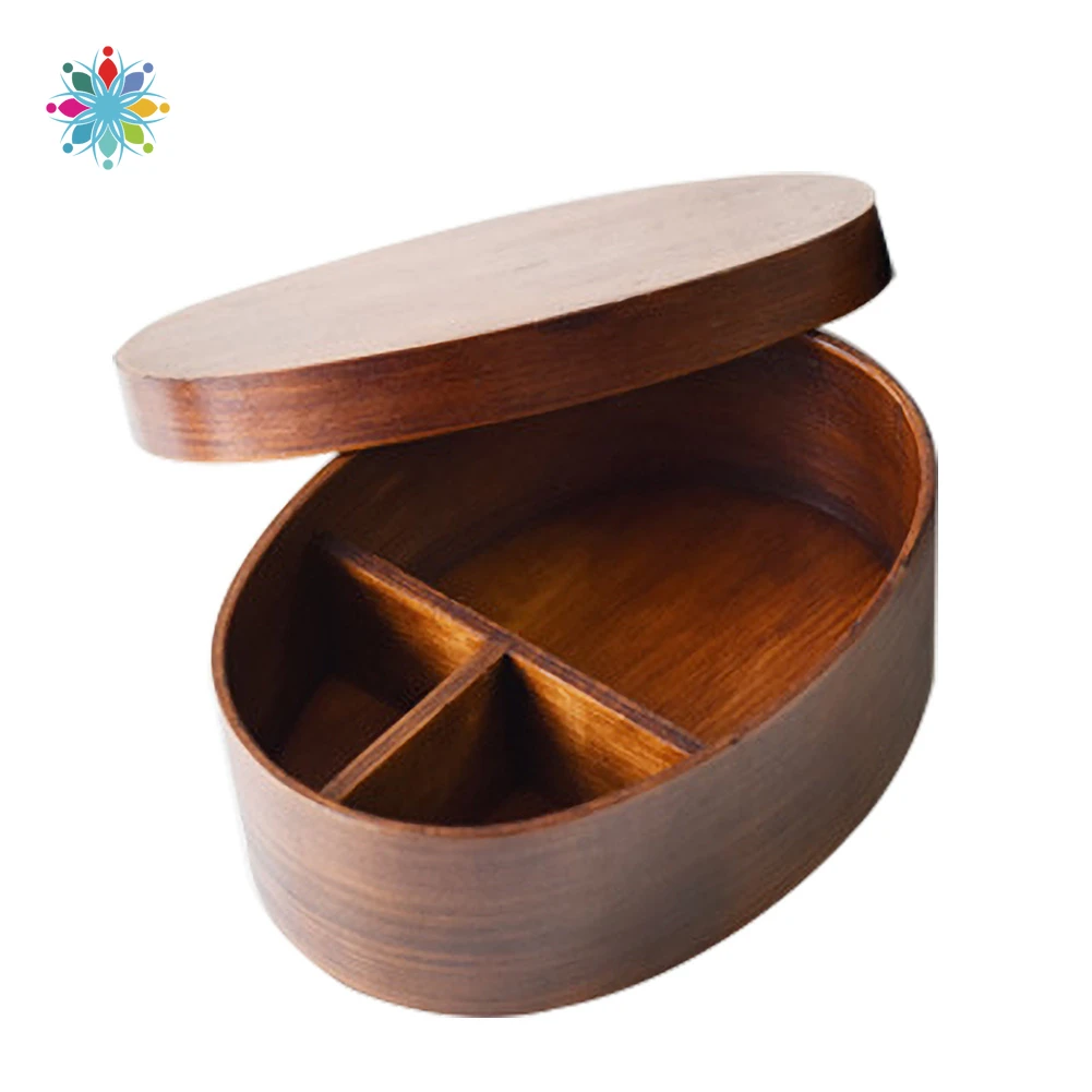 1 шт. контейнер для еды школьный ланчбокс путешествий столовая посуда коробка бенто деревянная коробочка