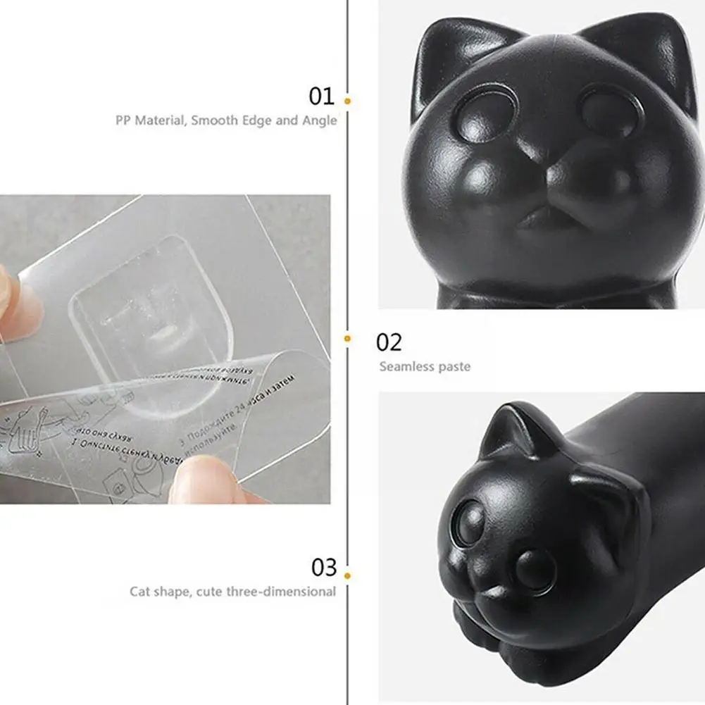 

Kitten Shape Paper Towel Rack Toilet Retractable Punch-free Paper Roll Towel Paper Hanging Rack Wall Rack Storage Self-adhe L6F9