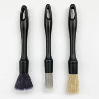 3 pack detailing brush set with natural boar hair auto interior detail brush with synthetic bristles car dash duster brush
