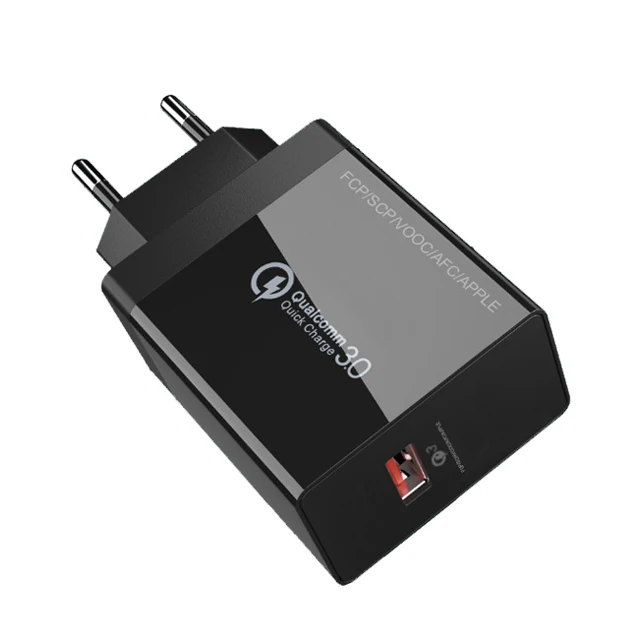 EU Black Быстрая зарядка 3,0 USB зарядное устройство для Xiaomi Mi 9 18 Вт Быстрая зарядка зарядное устройство для телефона с европейской вилкой настенная usb зарядка для iPhone samsung S10 - Тип штекера: EU Black