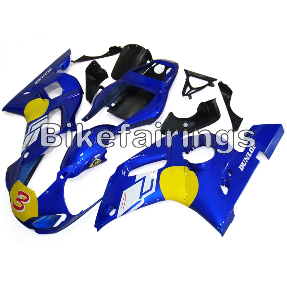 

Sportbike Cowlings For Yamaha YZF-600 R6 1998 1999 2000 2001 2002 R6 ABS Injection Complete Blue Yellow Covers