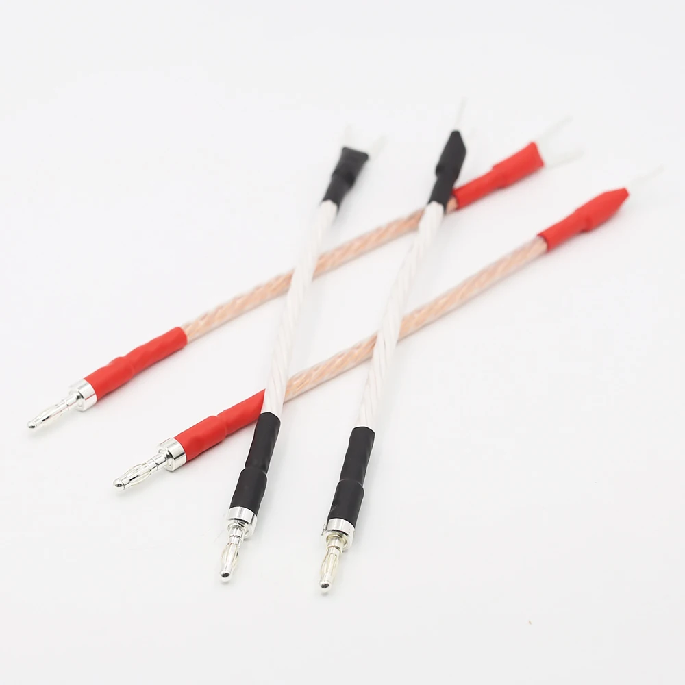 Preffair Джампер звеньевой динамик кабель 4x20 см банановые штекеры пики|Кабели VGA| |