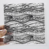 waves fish clay texture stamp sheet designer diy polymer clay jewelry making pattern texture mat plate ceramic pottery tools