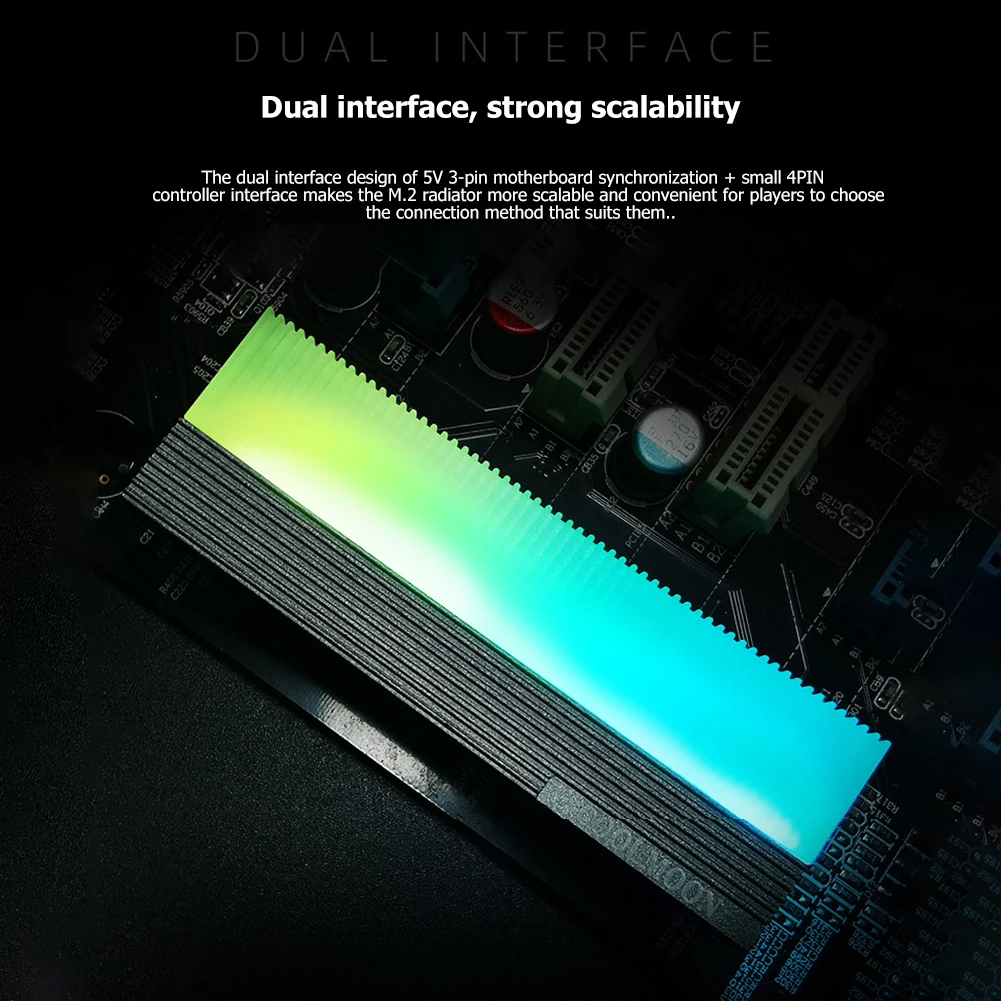 Радиатор M2 SSD 5В 3Pin ARGB NVME NGFF M.2 2280 Твердотельный накопитель жесткий диск