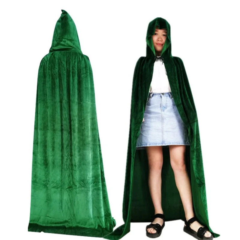 Накидка с капюшоном Anself для Хэллоуина бархатное пончо ведьмами мужчин и женщин