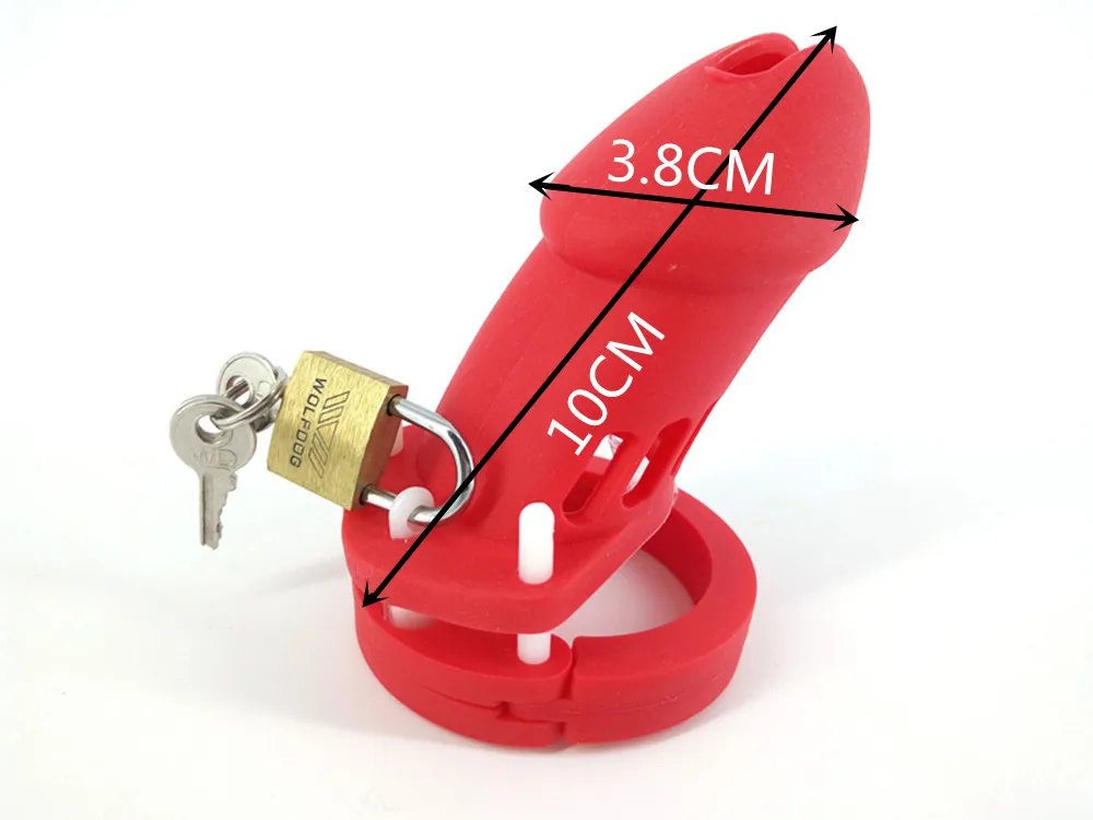 Red Long Only Degree Rode в скандинавском стиле силиконовый мужской пояс целомудрия Cb600 cynominium кольцо набор J клетка секс-товары для взрослых - Цвет: Red Long