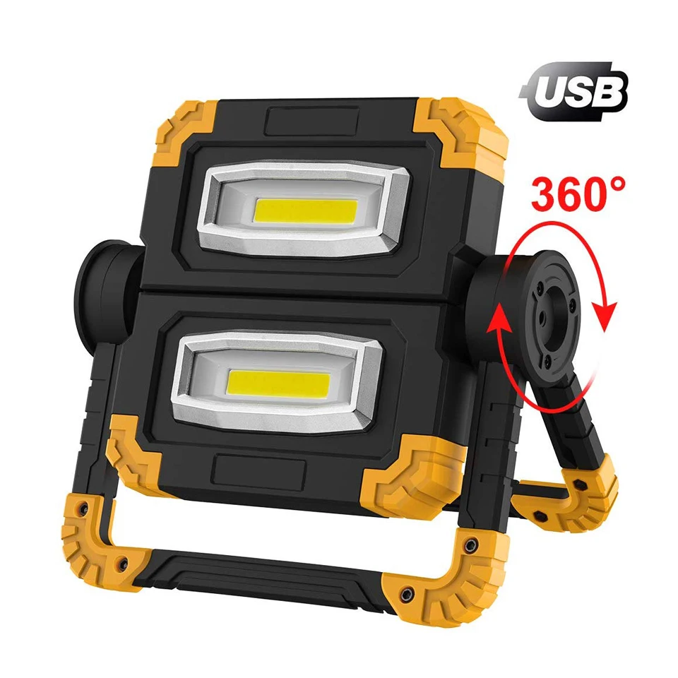 Светодиодный рабочий светильник USB Перезаряжаемый прожектор складной
