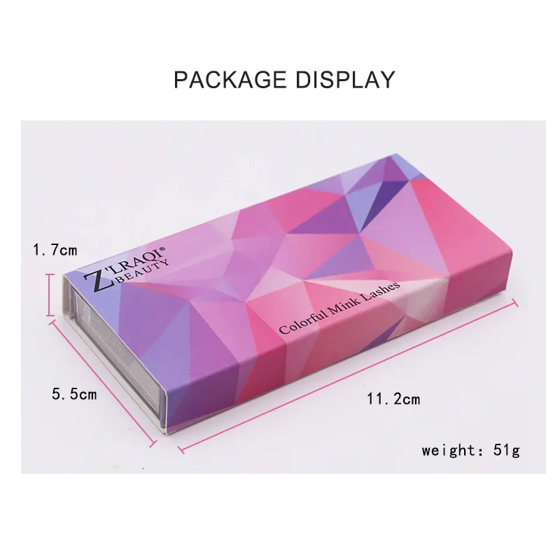 Z'LRAQI BEAUTY 3d норковые ресницы 25 мм натуральный макияж 9D красочные для наращивания