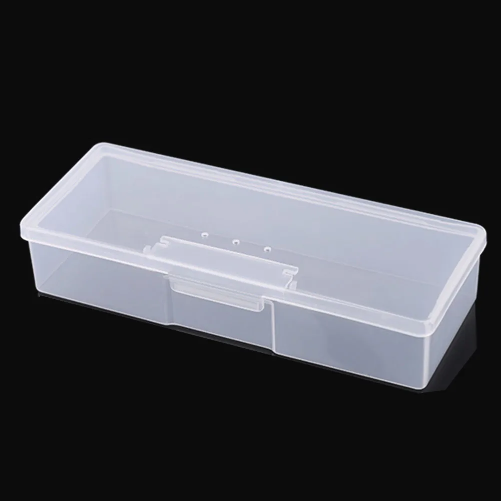 

New Transparent Empty Nail Storage Box Manicure Tools Organizer Case Holder