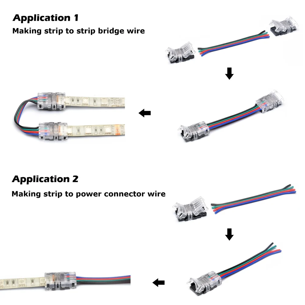 5 шт. 2pin 3pin 4pin 5pin 6pin разъем для светодиодной ленты для RGB RGBW RGBWW 3528 5050 светильник для светодиодной ленты соединение проводов