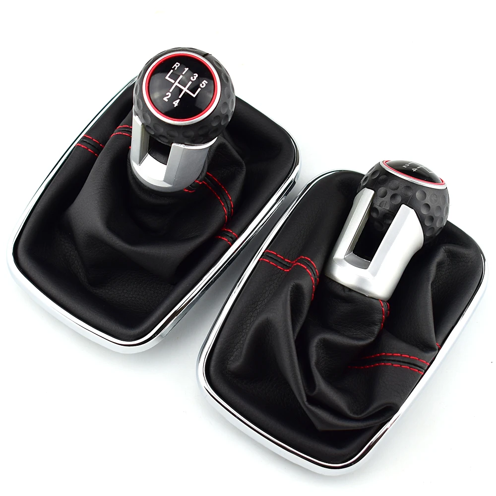 5/6 ступенчатая ручка переключения передач для Volkswagen VW MK4 Golf 4 IV GTI R32 Jetta Bora Red Stitch 12