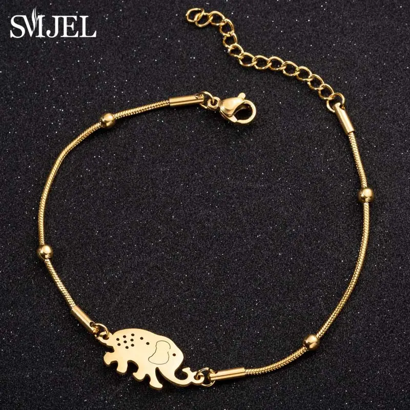 SMJEL Милая тибетская Гравировка Слоны браслеты Подвески для женщин На Удачу