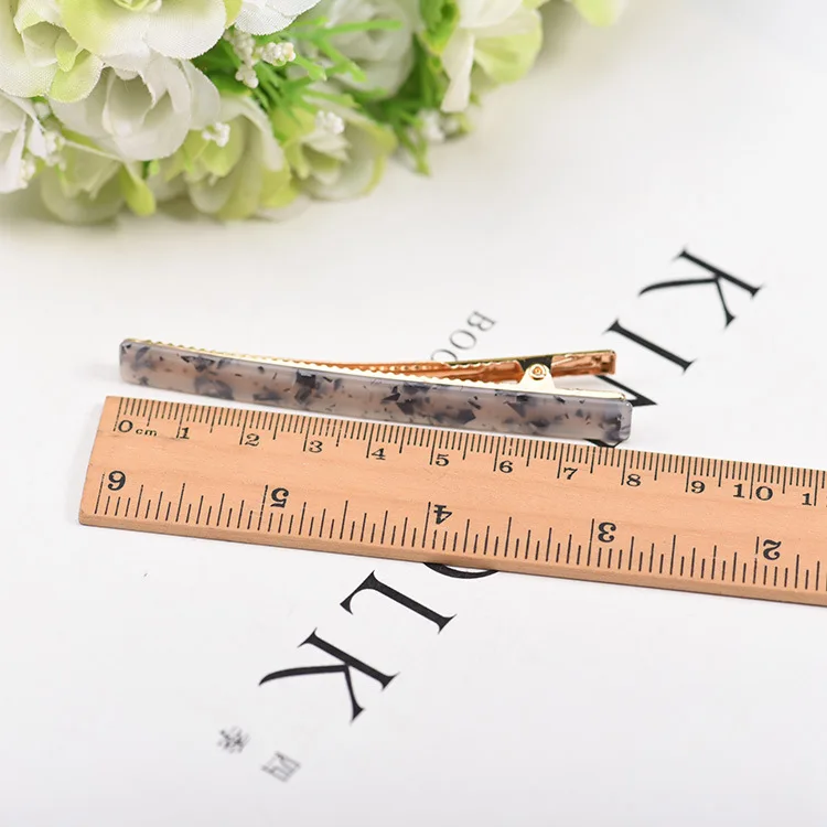 Прямоугольная ацетатная шикарная Минималистичная Милая акриловый зажим для