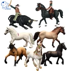Мини-фигурки для верховой езды на ферме, аппалоза, Гарвард, Ганновер, Клайдсдейл, Четверть Лошади, коллекционная экшн-фигурка, модель, детская игрушка