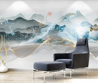 custom mural wallpaper modern chinese atmosphere abstract stone landscape series tv background wall