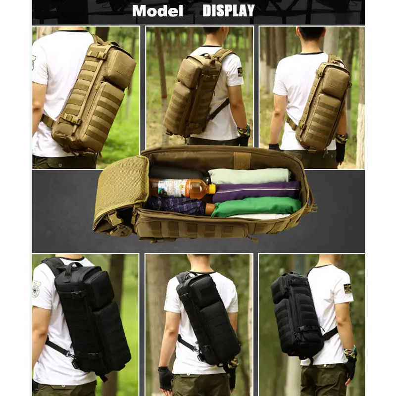 

Unisex Chest Sling Backpack Men's Bags One Single Shoulder Man Large Travel Military Backpacks Molle Bags Outdoors Rucksack