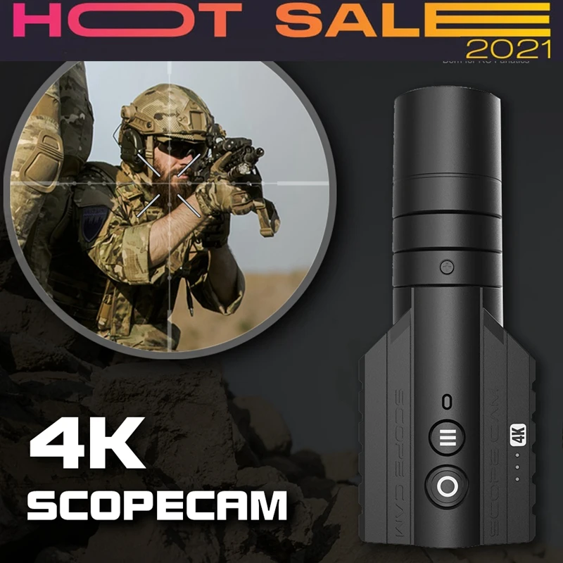 Verkaufen Umfang Cam 4k Military Airsoft Tactical Paintball 1080p 120fps Ultra Hd Aufnahme Wifi 850mah Scopecam Jagd Action Cs